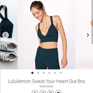 Lululemon Sweat your heart out bra